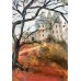 “English Autumn. Old Castle” – Original Oil Painting on Paper “English Autumn. Old Castle” – Original Oil Painting on Paper
